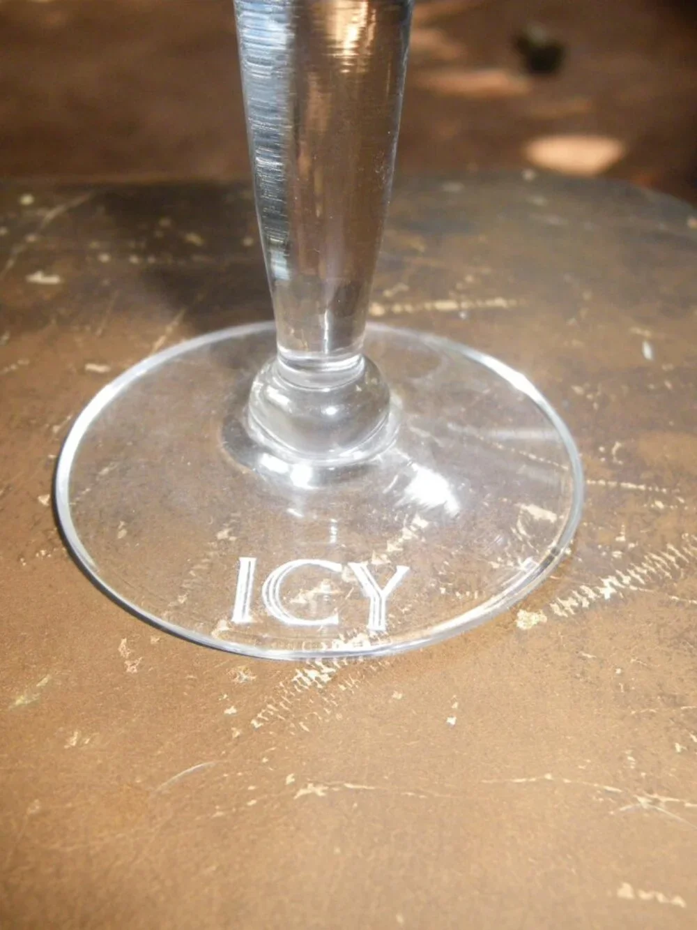 Vintage Tall Thin Glass Vase ICY